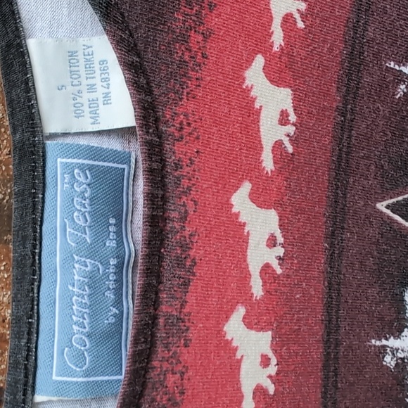 Long Sleeve Shirt Size S Country Tease by Adobe Rose 100% cotton - Picture 2 of 2